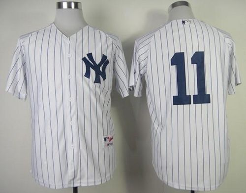 Yankees #11 Brett Gardner White Stitched MLB Jersey