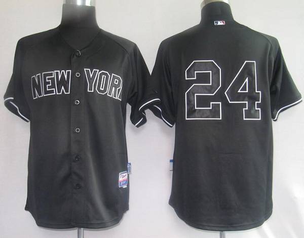 Yankees #24 Robinson Cano Black Stitched MLB Jersey