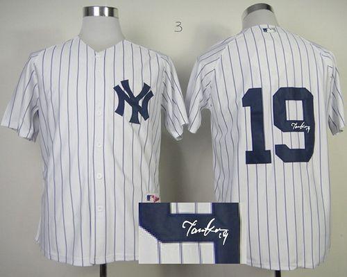 Yankees #19 Masahiro Tanaka White Autographed Stitched MLB Jersey
