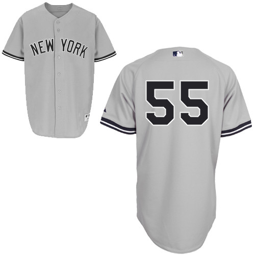 Yankees #55 Russell Martin Grey Stitched MLB Jersey