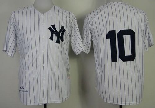 Mitchell and Ness 1952 Yankees #10 Phil Rizzuto Stitched White Throwback MLB Jersey