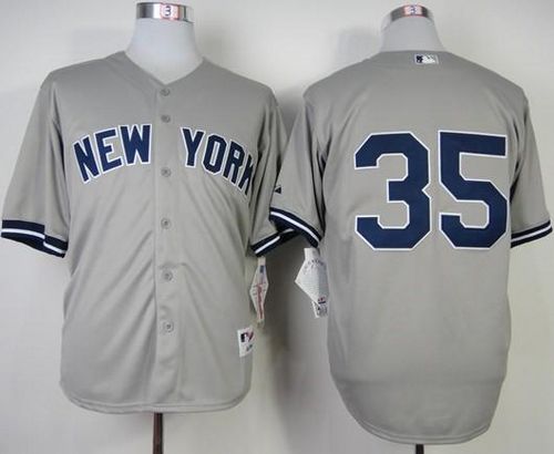 Yankees #35 Michael Pineda Grey Stitched MLB Jersey