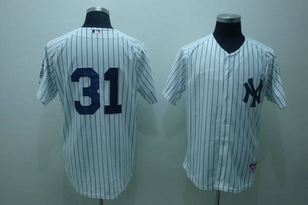 Yankees #31 Javier Vazquez Stitched White MLB Jersey