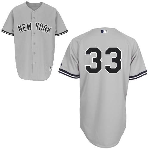 Yankees #33 Kelly Johnson Grey Stitched MLB Jersey