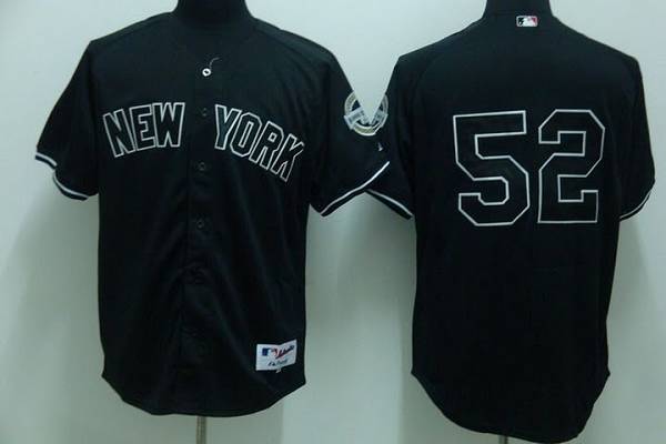 Yankees #52 C.C. Sabathia Stitched Black MLB Jersey
