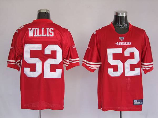49ers #52 Patrick Willis Stitched Red NFL Jersey