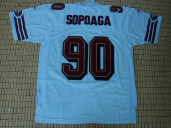 49ers Isaac Sopoaga #90 Stitched White NFL Jersey
