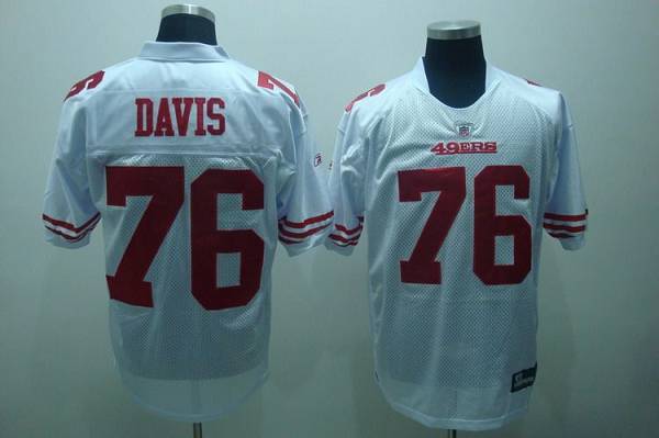 49ers #76 Anthony Davis White Stitched NFL Jersey