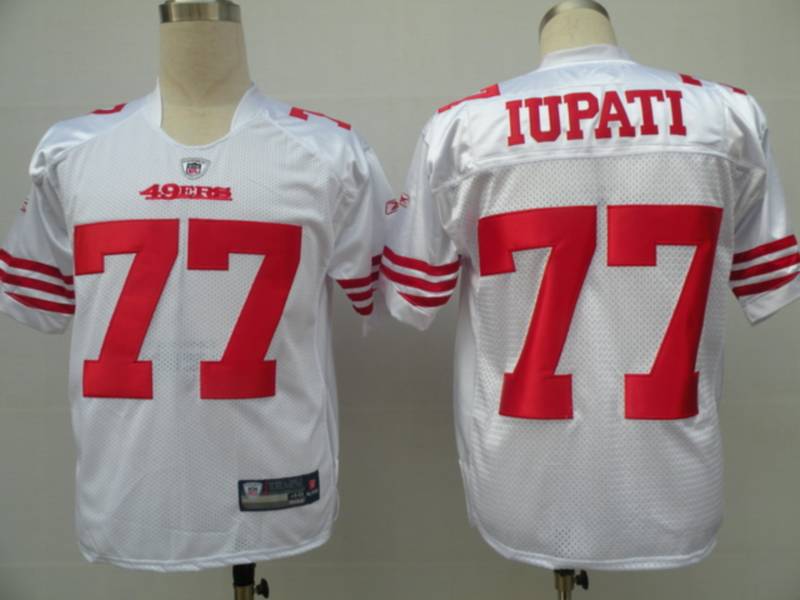 49ers #77 Mike Iupati White Stitched NFL Jersey