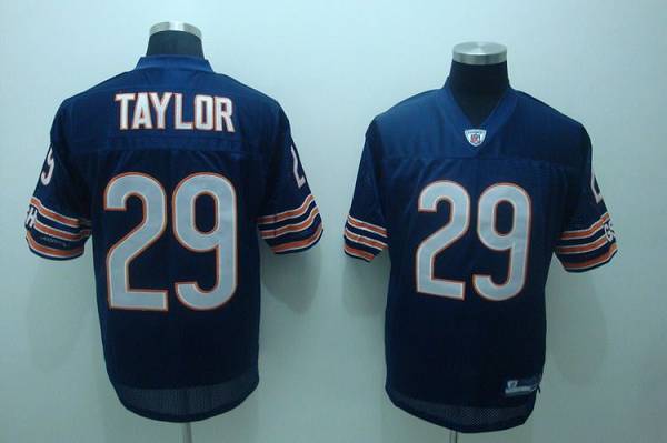 Bears #29 Chester Taylor Blue Stitched NFL Jersey