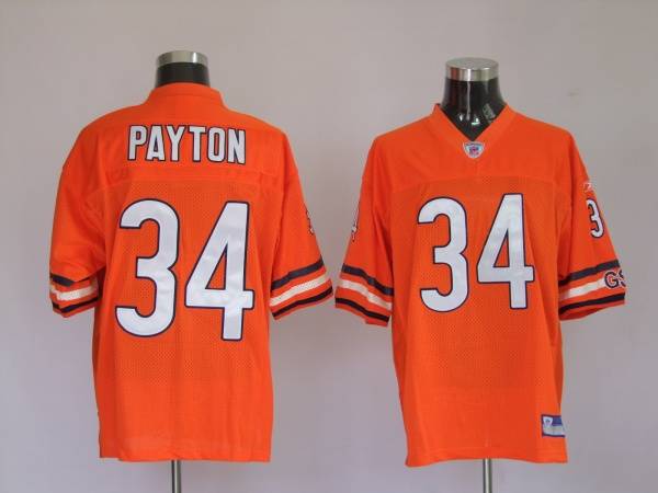 Bears #34 Walter Payton Orange Stitched NFL Jersey