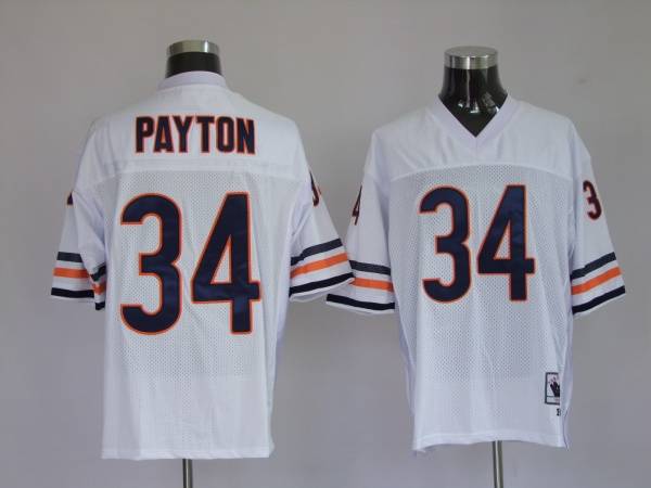 Mitchell & Ness Bears #34 Walter Payton White Stitched Throwback NFL Jersey