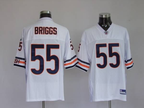 Bears #55 Lance Briggs White Stitched NFL Jersey
