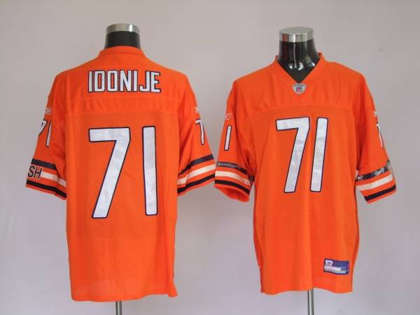 Bears #71 Israel Idonije Orange Stitched NFL Jersey