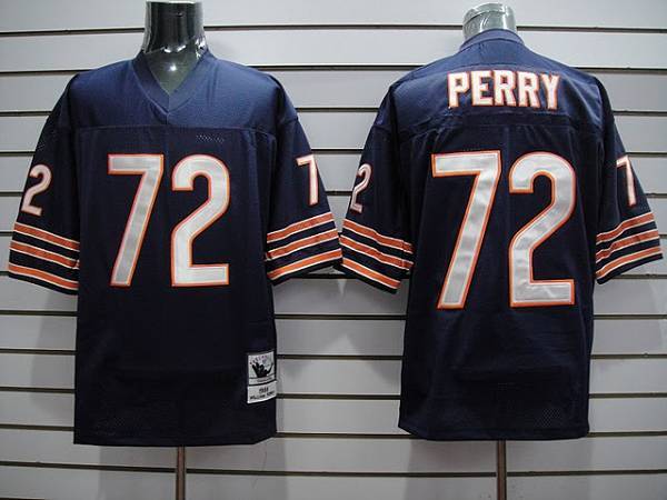 Mitchell & Ness Bears #72 William Perry Blue Stitched Throwback NFL Jersey