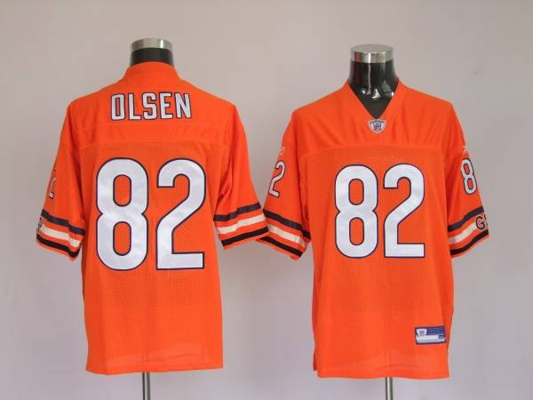 Bears #82 Greg Olsen Orange Stitched NFL Jersey