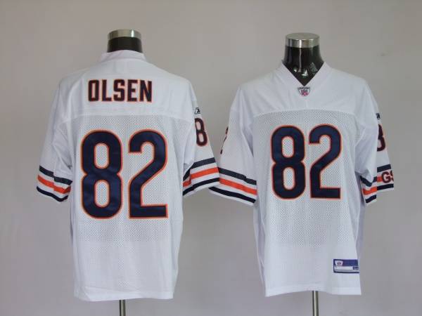 Bears #82 Greg Olsen White Stitched NFL Jersey