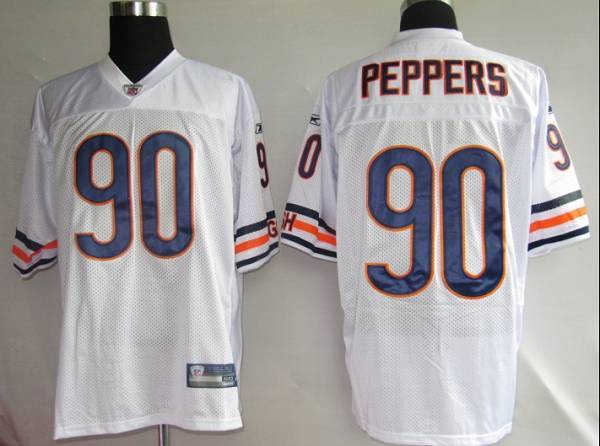 Bears #90 Julius Peppers White Stitched NFL Jersey
