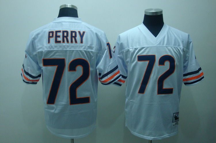 Mitchell & Ness Bears #72 William Perry White Stitched Throwback NFL Jersey