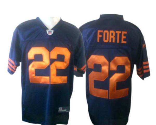 Bears #22 Matt Forte Blue/Orange 1940s Throwback Stitched NFL Jersey