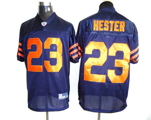 Bears #23 Devin Hester Blue/Orange 1940s Throwback Stitched NFL Jersey