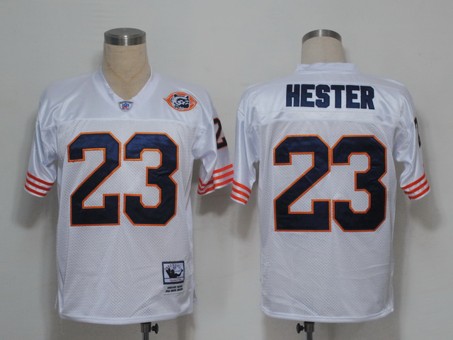 Mitchell and Ness Bears #23 Devin Hester White Big No. Stitched NFL Jersey