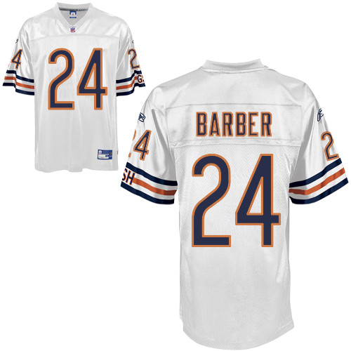 Bears #24 Marion Barber White Stitched NFL Jersey