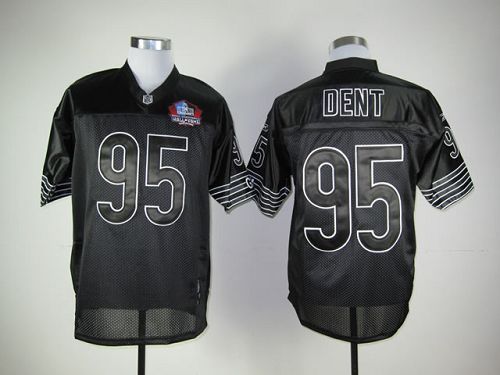 Bears #95 Richard Dent Black Shadow Hall of Fame 2011 Stitched NFL Jersey