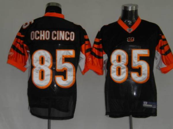 Bengals #85 Chad Ochocinco Black Stitched NFL Jersey
