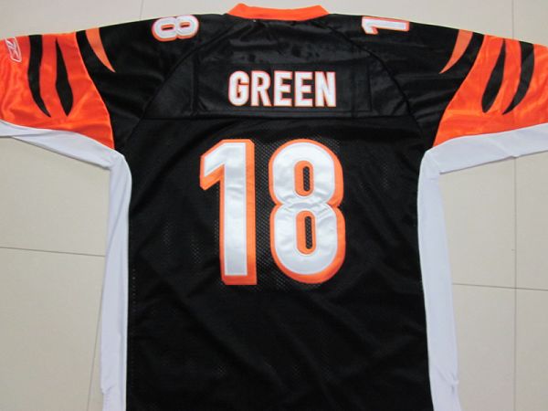 Bengals #18 A.J. Green Black Stitched NFL Jersey