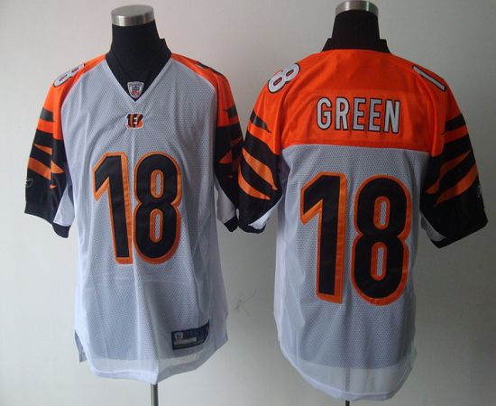 Bengals #18 A.J. Green White Stitched NFL Jersey