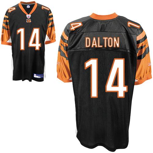Bengals #14 Andy Dalton Black Stitched NFL Jersey