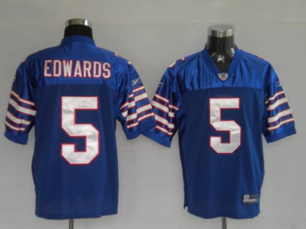 Bills #5 Trent Edwards Baby Blue Stitched NFL Jersey