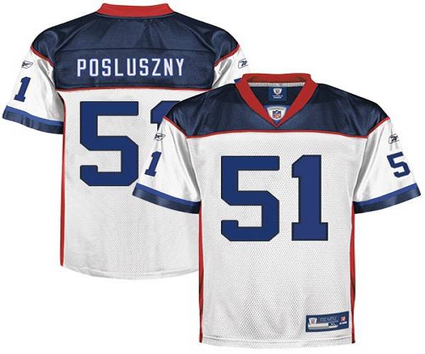 Bills #51 Bill Posluszny White Stitched NFL Jersey