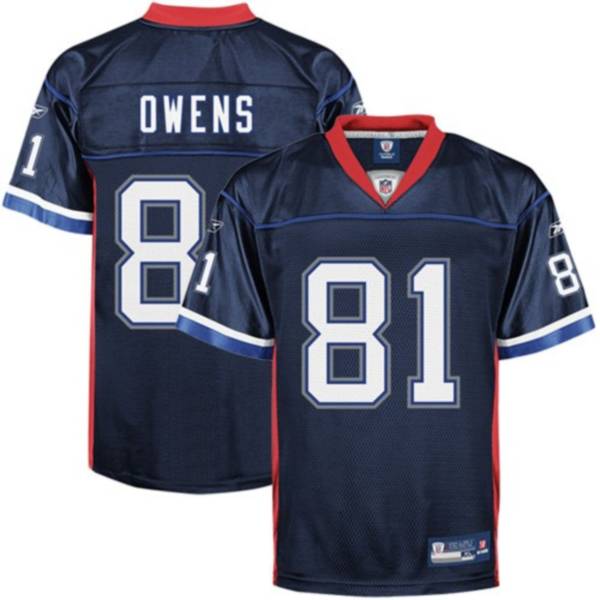 Bills #81 Terrell Owens Dark Blue Stitched NFL Jersey