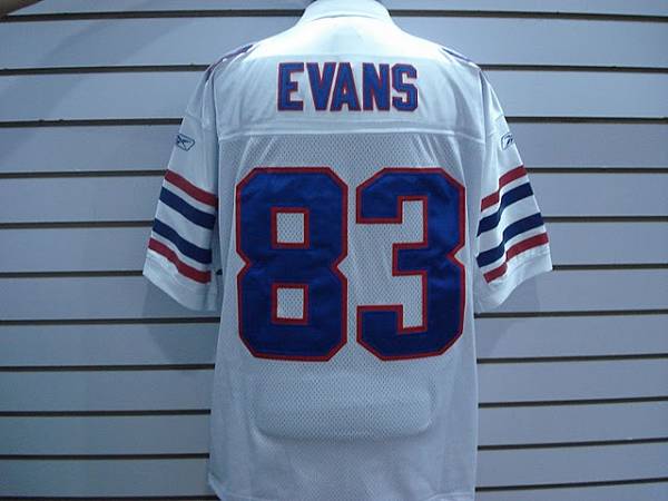 Bills #83 Lee Evans White AFL 50th Anniversary Patch Stitched Throwback NFL Jersey