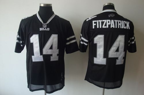 Bills #14 Ryan Fitzpatrick Black Shadow Stitched NFL Jersey
