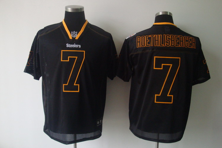 Steelers #7 Ben Roethlisberger Lights Out Black Stitched NFL Jersey