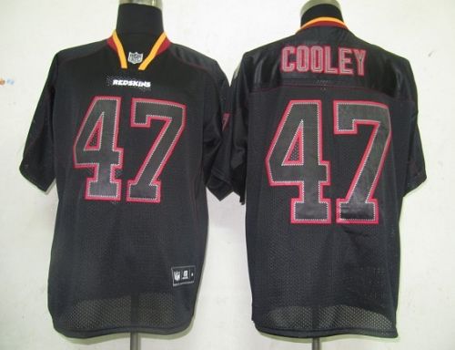 Redskins #47 Chris Cooley Lights Out Black Stitched NFL Jersey