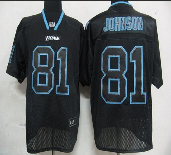 Cheapest Lions #81 Calvin Johnson Lights Out Black Stitched NFL ...