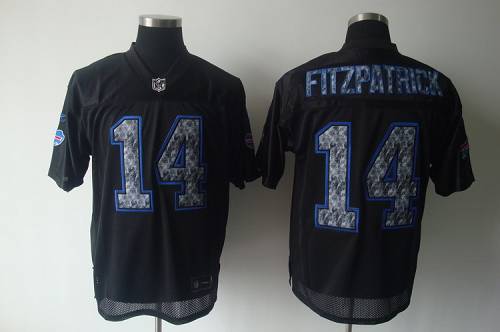 Sideline Black United Bills #14 Ryan Fitzpatrick Black Stitched NFL Jersey
