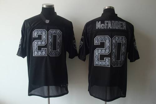 Sideline Black United Raiders #20 Darren McFadden Black Stitched NFL Jersey