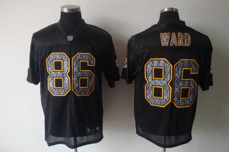 Sideline Black United Steelers #86 Hines Ward Black Stitched NFL Jersey