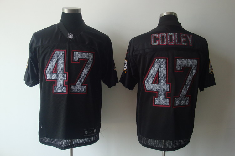 Sideline Black United Redskins #47 Chris Cooley Black Stitched NFL Jersey