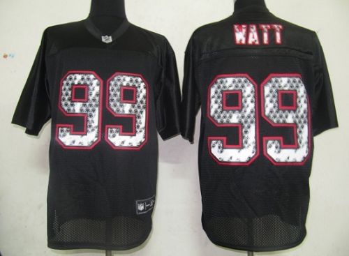 Sideline Black United Texans #99 J.J. Watt Black Stitched NFL Jersey