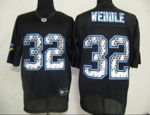 Sideline Black United Chargers #32 Eric Weddle Black Stitched NFL Jersey
