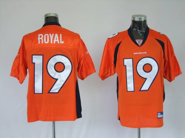 Broncos #19 Eddie Royal Orange Stitched NFL Jersey
