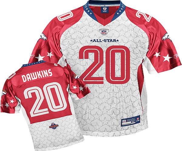 Broncos #20 Brian Dawkins Red 2010 Pro Bowl Stitched NFL Jersey