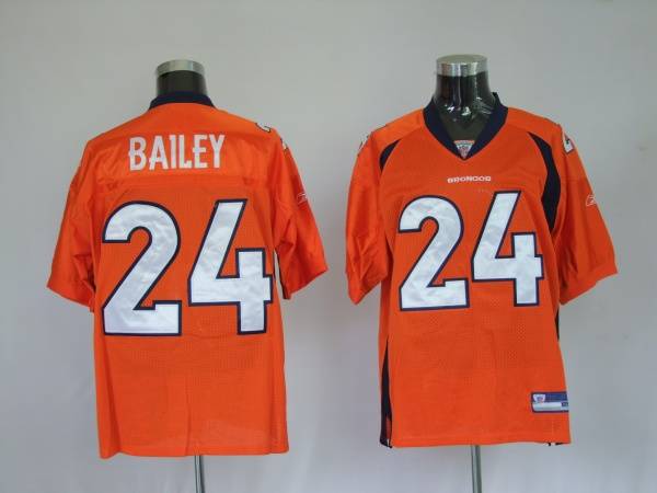 Broncos #24 Champ Bailey Orange Stitched NFL Jersey
