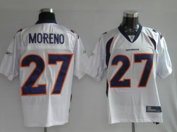 Broncos #27 Knowshon Moreno White Stitched NFL Jersey